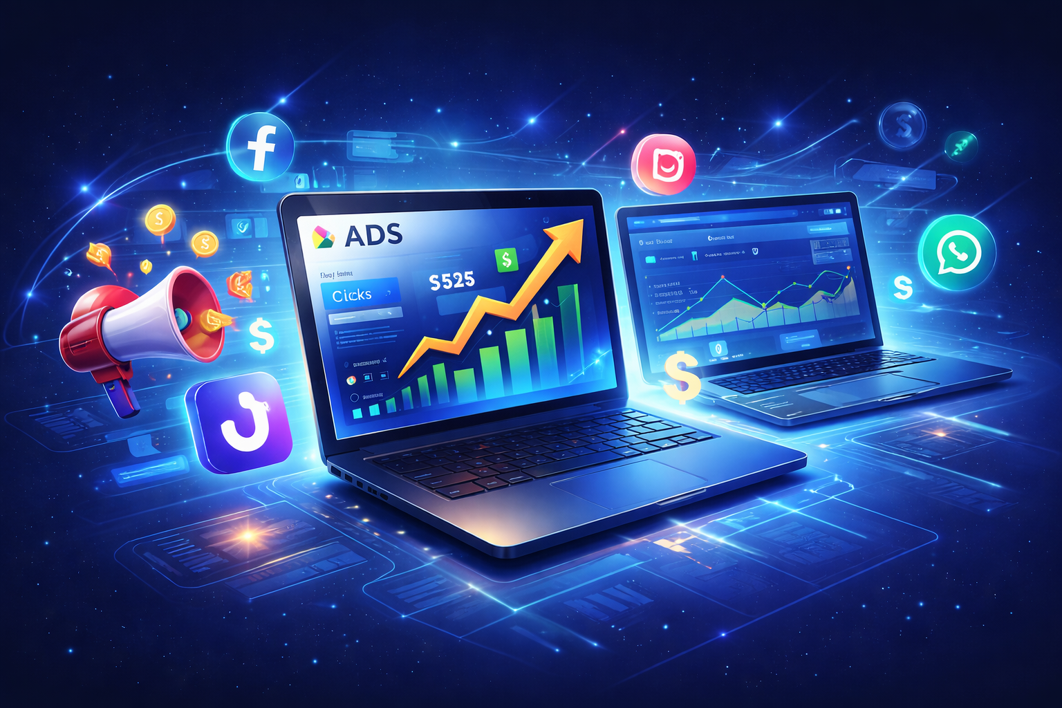 Ilustração Performance Ads